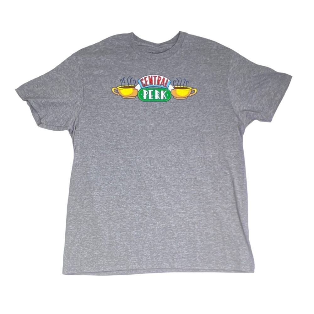 Box Lunch Friends Central Perk Logo Heather Gray T-Shirt Tee Size 2XL 2X